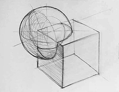Пересечение куба и шара