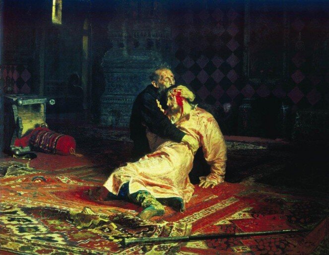 «Иван Грозный и сын его Иван 16 ноября 1581 года». Илья Репин
 