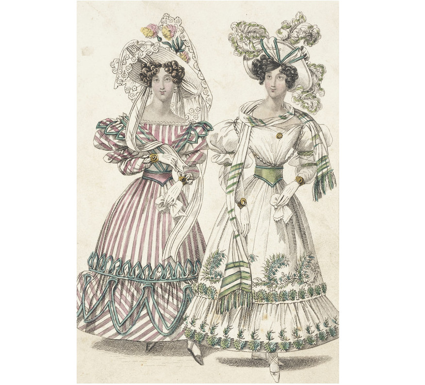  Модная гравюра "La Belle Assemblée", июль 1828