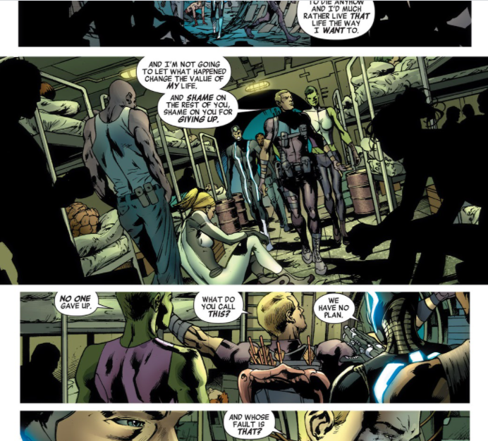 Выжившие герои живут внутри упавшего Геликэрриера