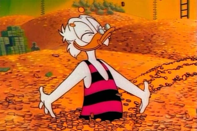 Кадр из мультсериала "DuckTales" (Утиные истории) 