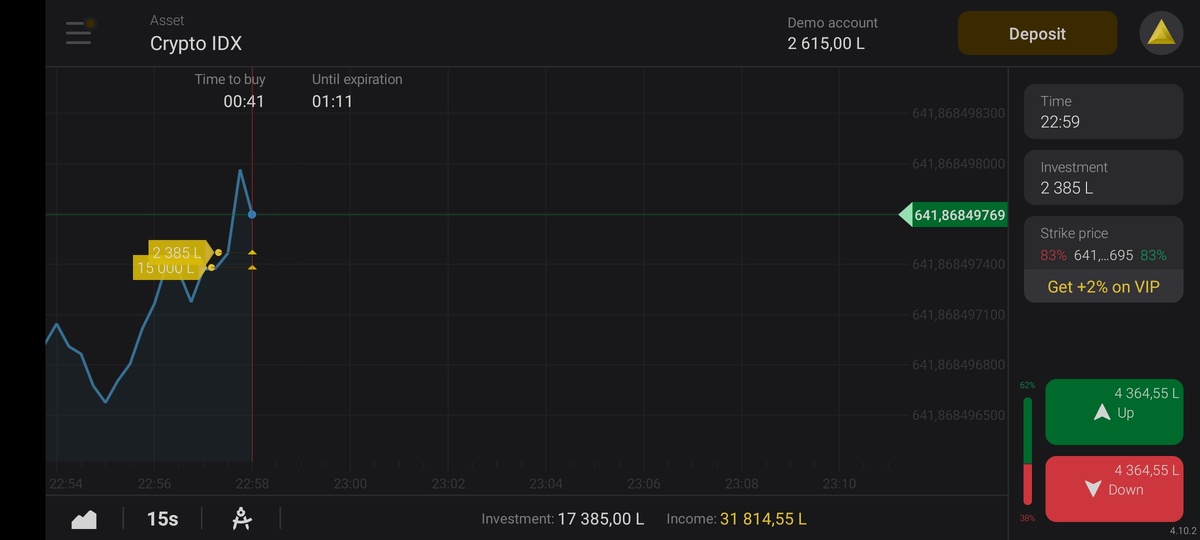 Мой счёт на биномо!