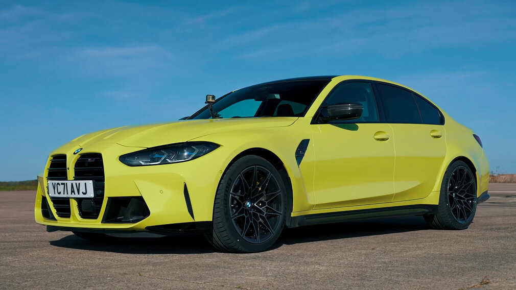 BMW M3 Competition. Скриншот с YouTube-канала carwow