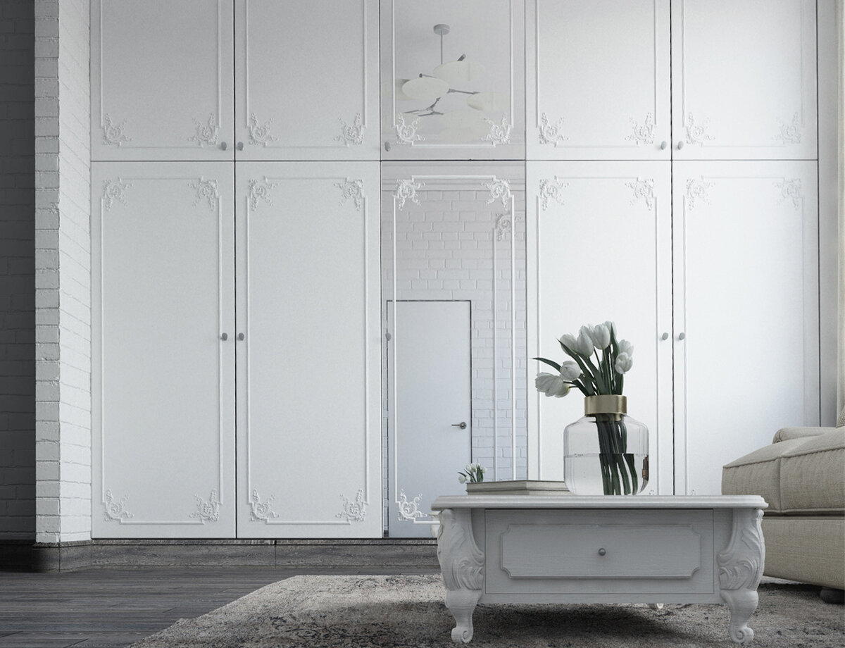 Дизайн интерьера квартиры выполнен студией @dsgn.ru.