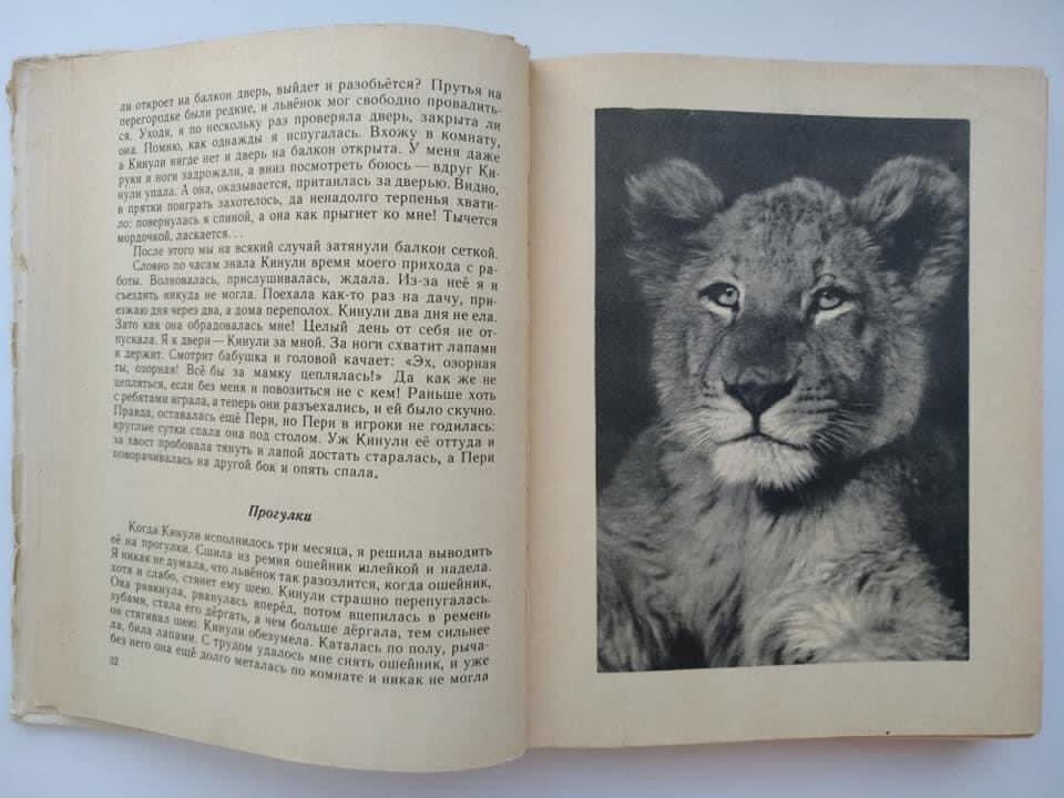 Разворот из книги В. Чаплиной "Питомцы зоопарка".