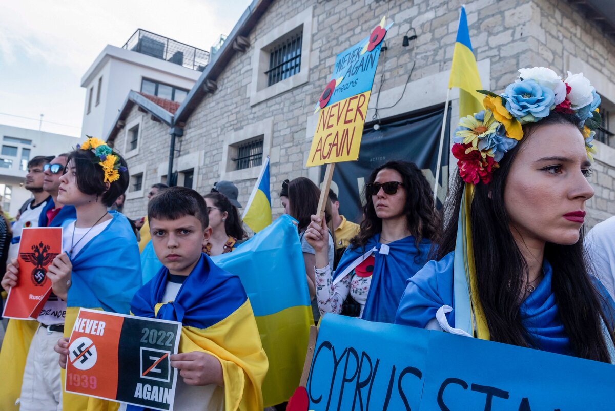 Пикет в Лимассоле. Яковос Хациставру/AFP через Getty Images