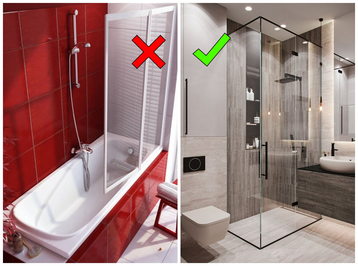 Дизайн ванной комнаты с душевой: советы по обустройству и готовые планировки