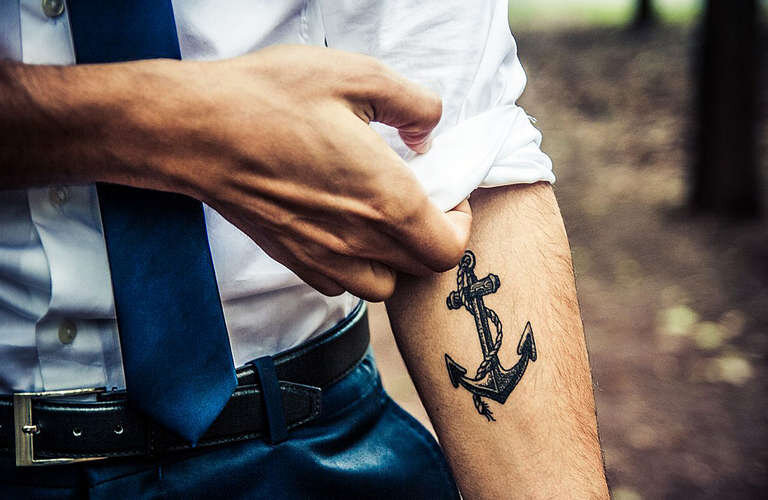 Тату якоря — значение и фото татуировок года
