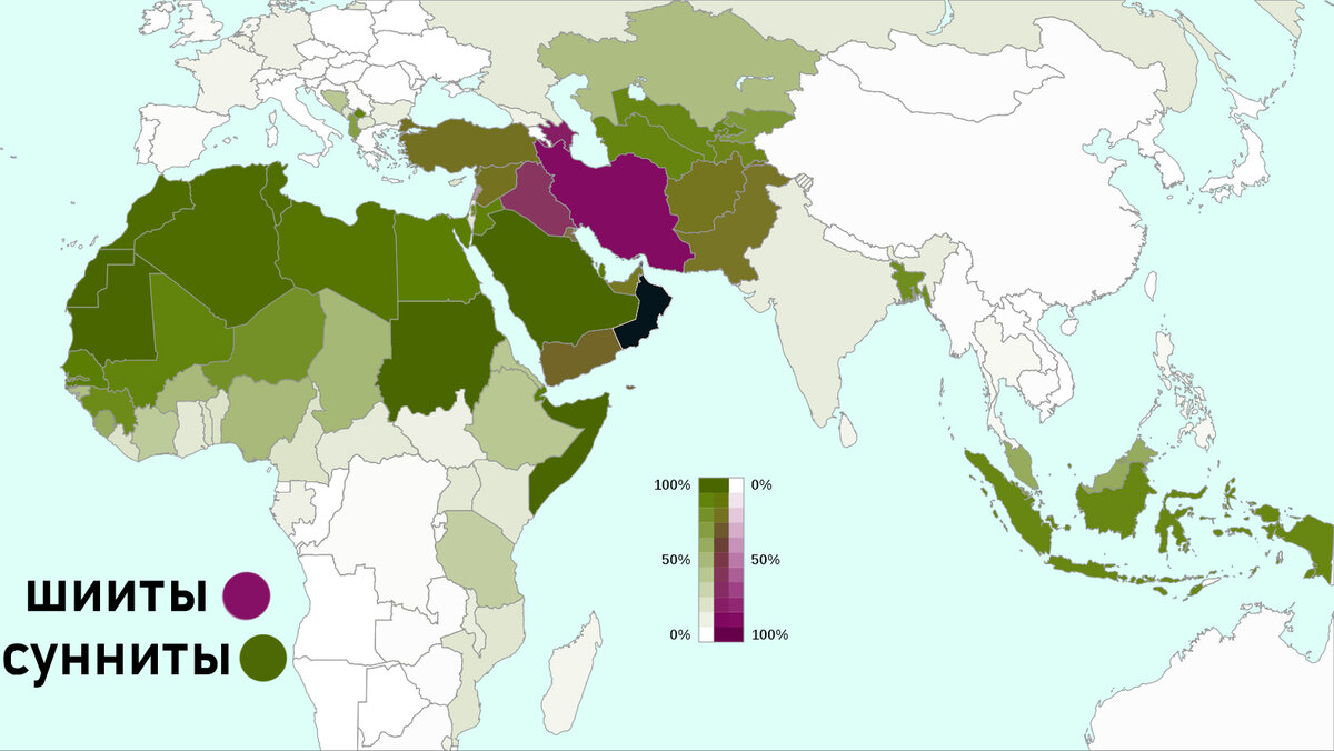 Карта мусульманских стран
