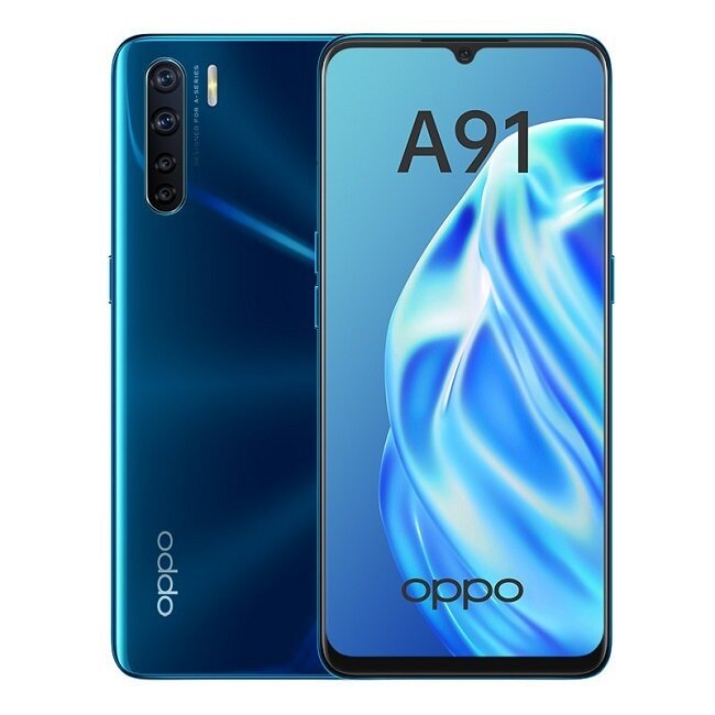 OPPO A91 в синем цвете