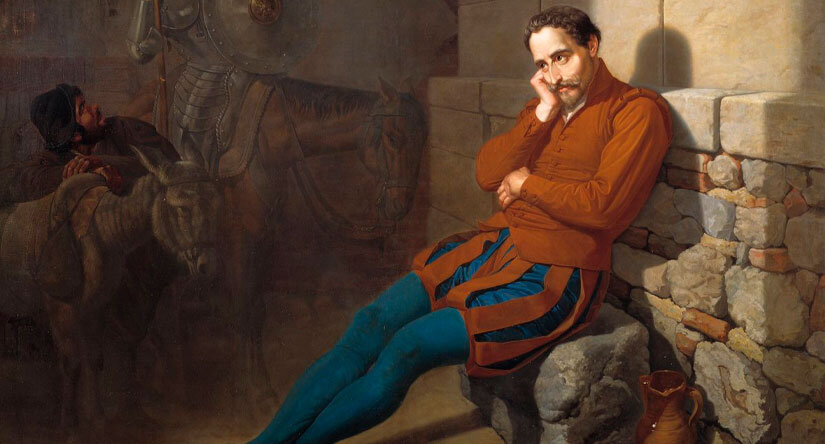 Сервантес в тюрьме сочиняет «Дон-Кихота»