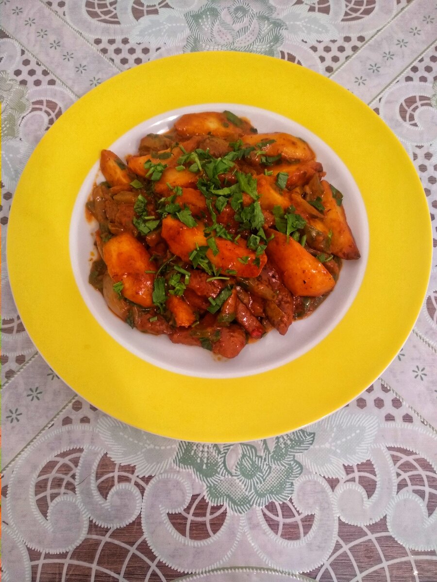 вариант подачи готового блюда 