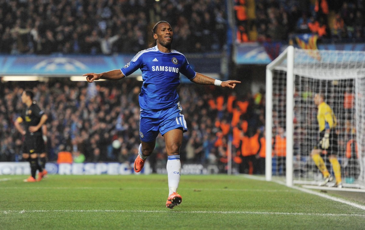 Празднование Д. Дрогба гола. Сервис: Яндекс картинки.