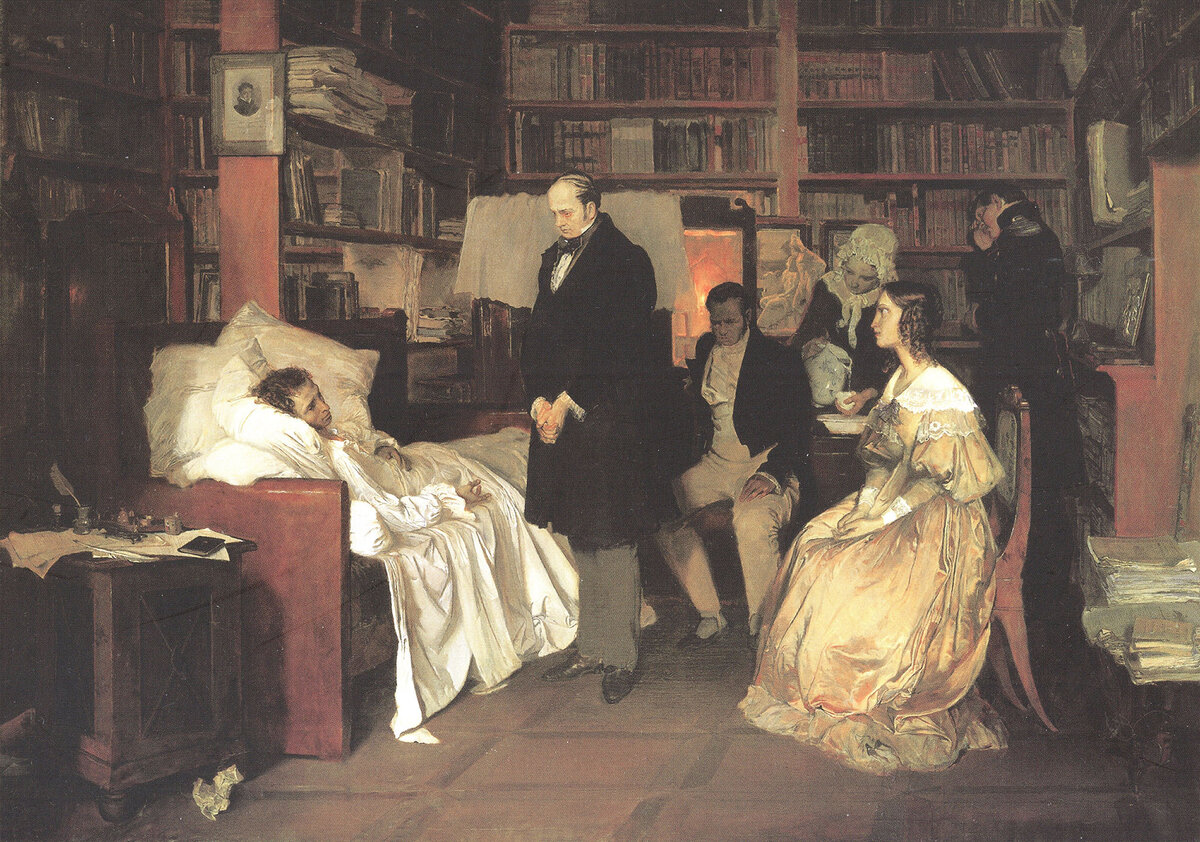 Дмитрий Александрович Белюкин. «Смерть Пушкина». 1986.