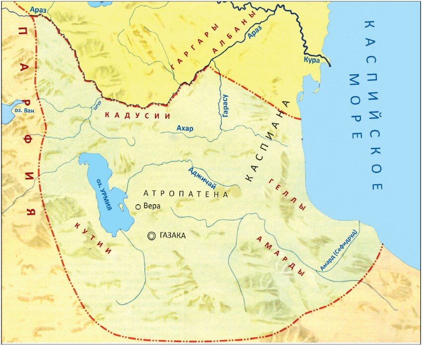 Карта древнего азербайджана