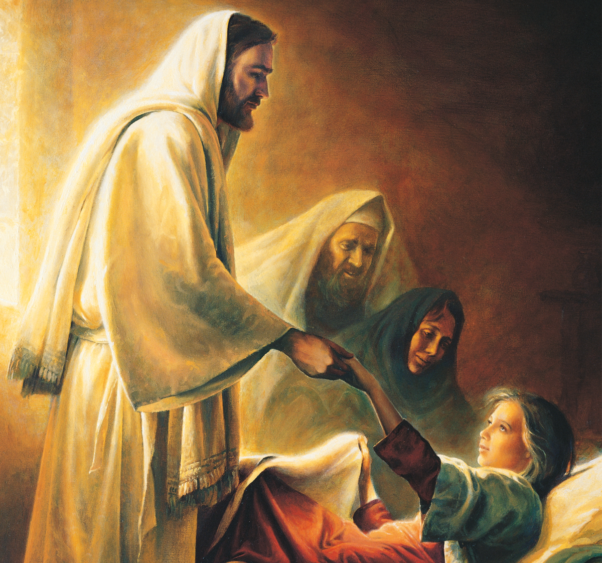 воскрешение Христом дочери начальника синагоги Иаира. Мрк.5:22-24,35-43