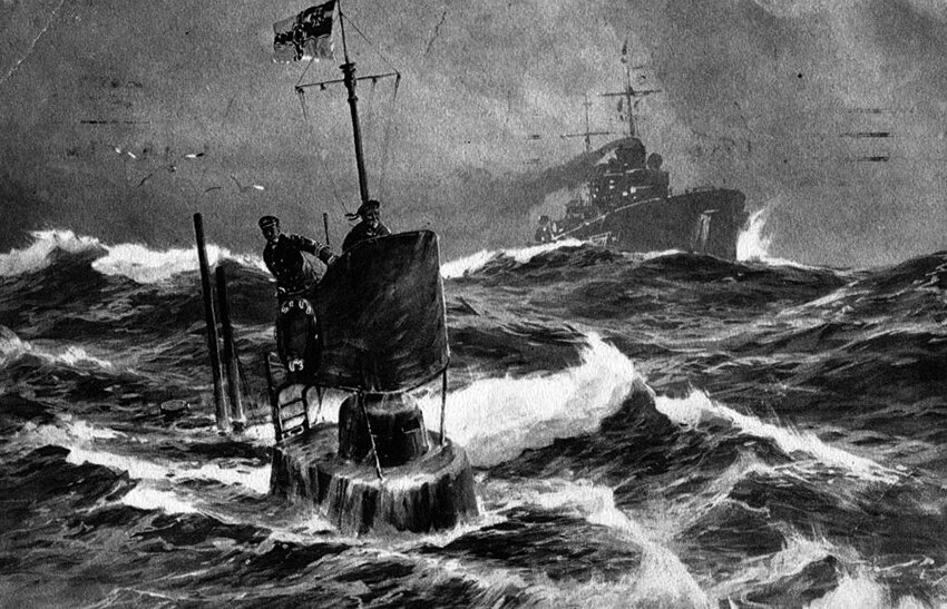 Гибель германской субмарины