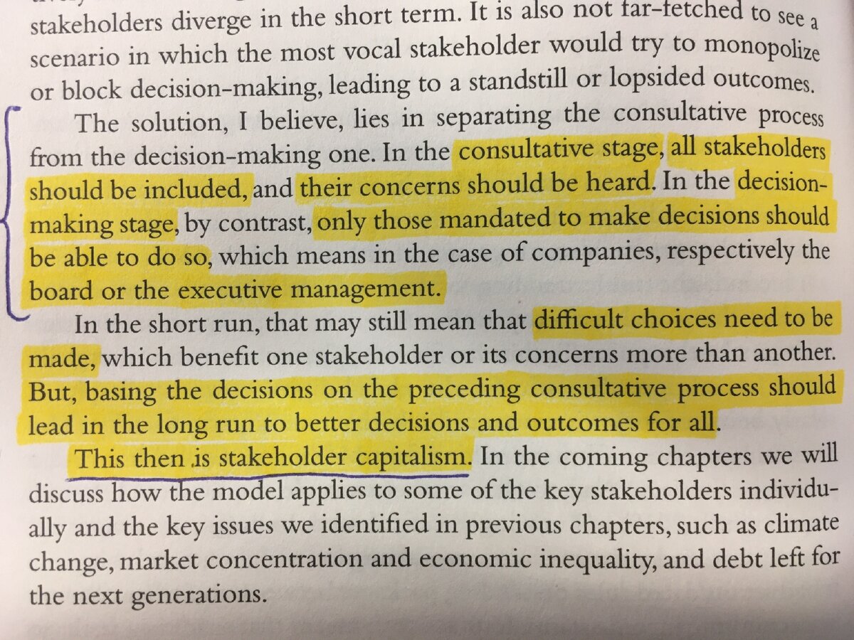 This then is the stakeholder capitalism. По-русски: вот вам и инклюзивный капитализм.  