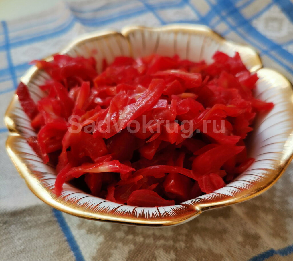 Овощной салат может стать отличным гарниром, либо заправкой в борщ.