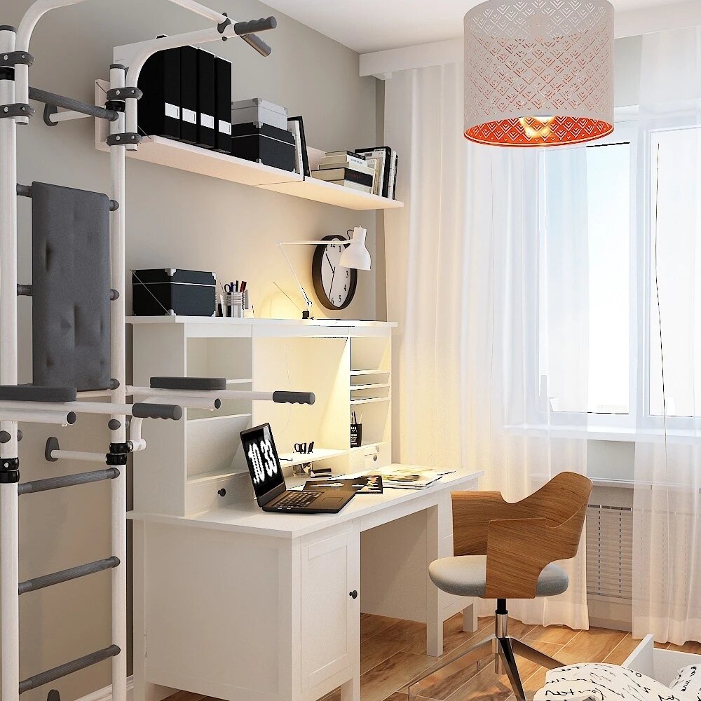 Дизайн интерьера комнаты в общежитии с идеями современной мебели