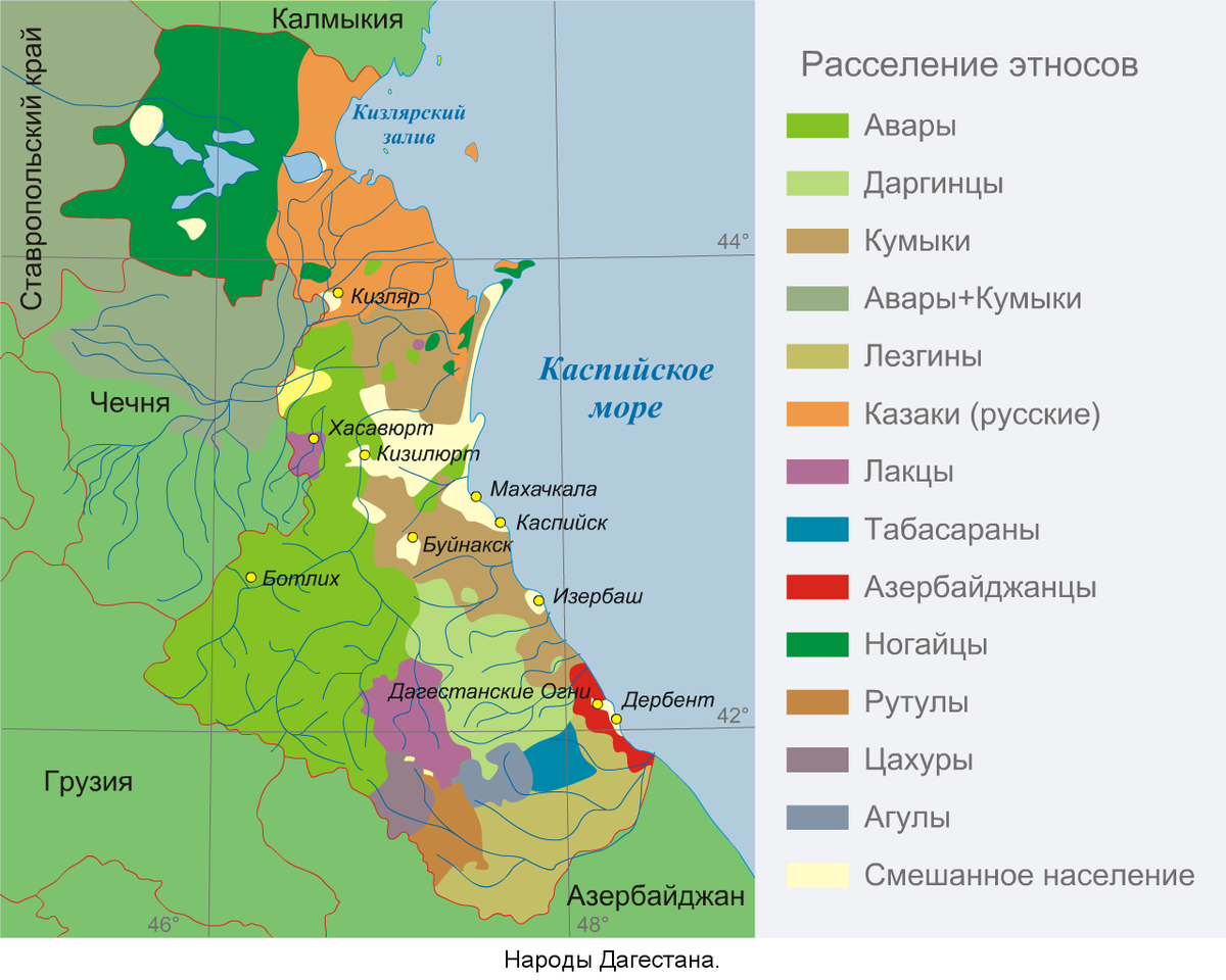 Карта плотности населения азербайджана