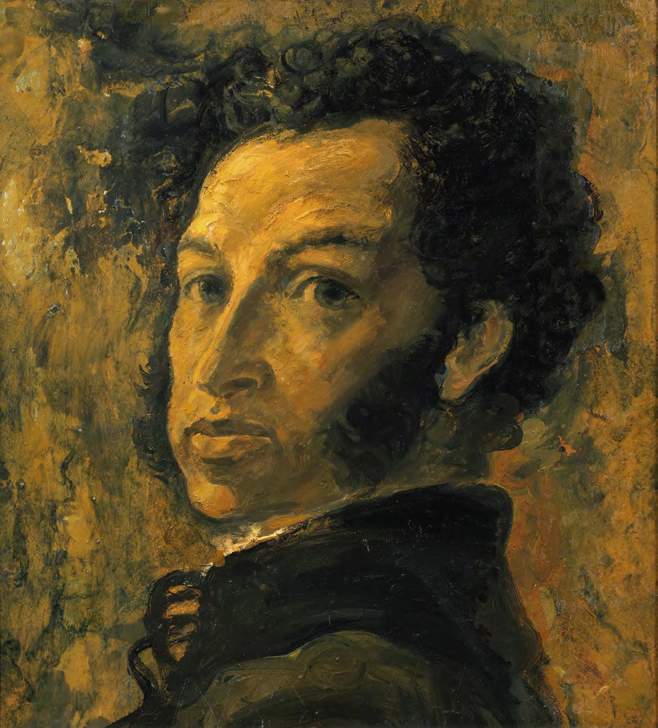 Boris TALBERG. Alexander Pushkin. 1980 Oil on cardboard. 53 × 47.5 cm
© Pushkin Museum, Moscow