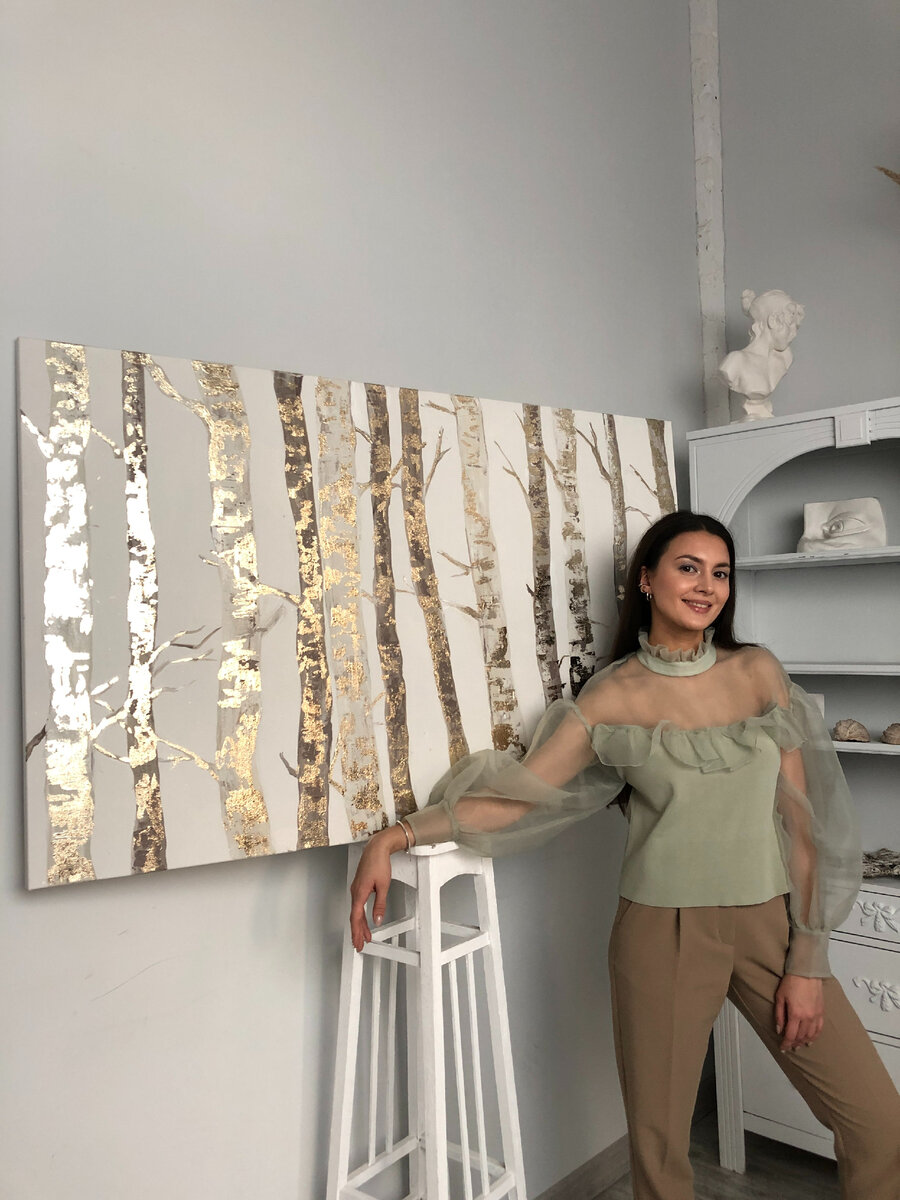 Картины с поталью моей студии Artlab Interior уже отправились к заказчикам.