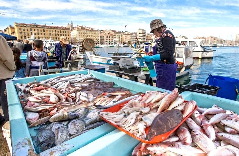 Рыбный рынок в Марселе.