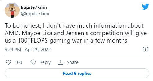 Инсайдер kopite7kimi о грядущем процессоре от AMD, источник Twitter