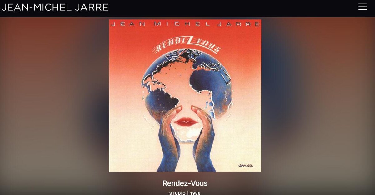 Jean Michel Jarre "Rendez-vous" (1986) - фото с авторского сайта