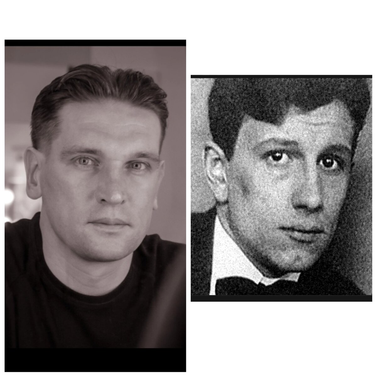 Фото с открытой странице Яна Новикова в Контакте и портрет писателя,обнаруженный на простоах интернетпространства