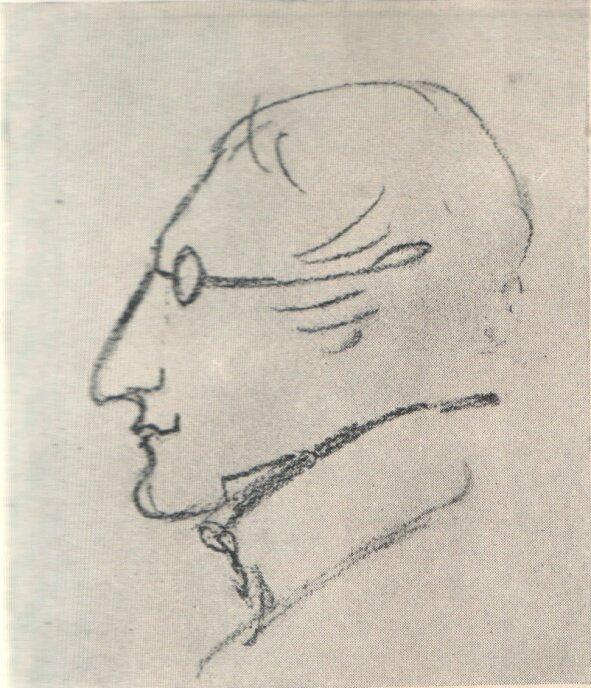 Гоголь. Рисунок Пушкина