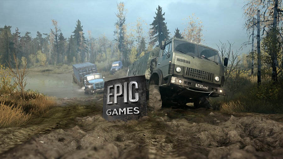Раздача в Epic Games Store: с 26.11 по 03.12 бесплатным для скачивания станет реалистичный симулятор езды по сибирскому бездорожью MudRunner.