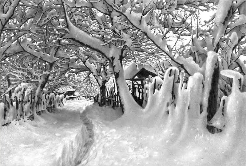 Художник Гурам Доленджашвили из цикла "Имеретинская зима"