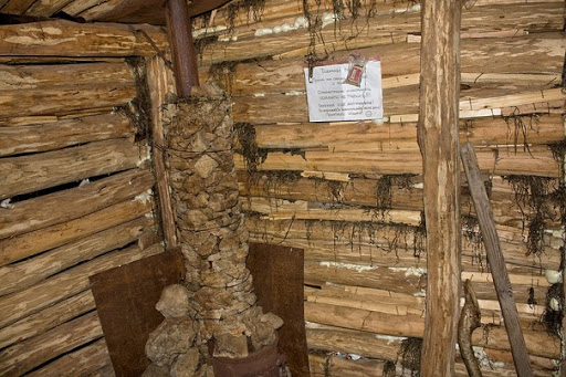 баня землянка.