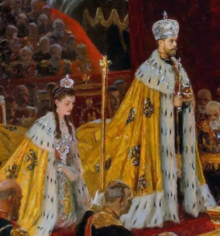 Коронация царя Николая II и его супруги, императрицы Александры, в 1896 году.