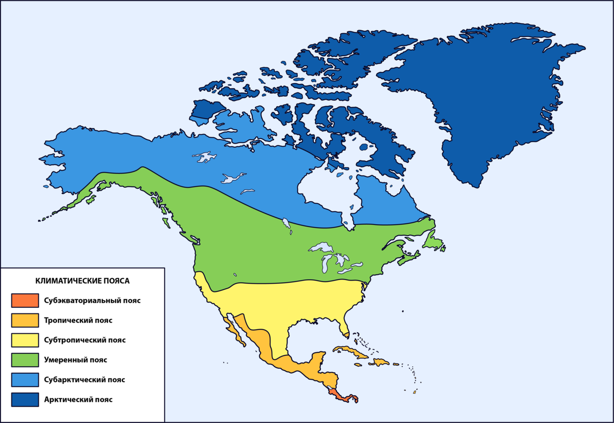 Какой пояс занимает большую часть северной америки. Карта климатических поясов Канады. Карта климатических поясов Америки. Климатические пояса США карта. Климатические пояса и области Северной Америки карта.