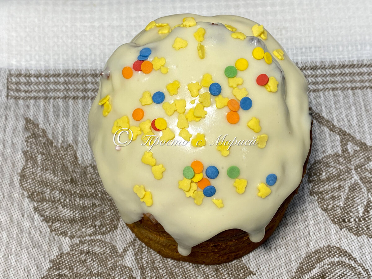 Глазурь для кулича за одну минуту.