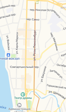 Красным – совмещённый участок.