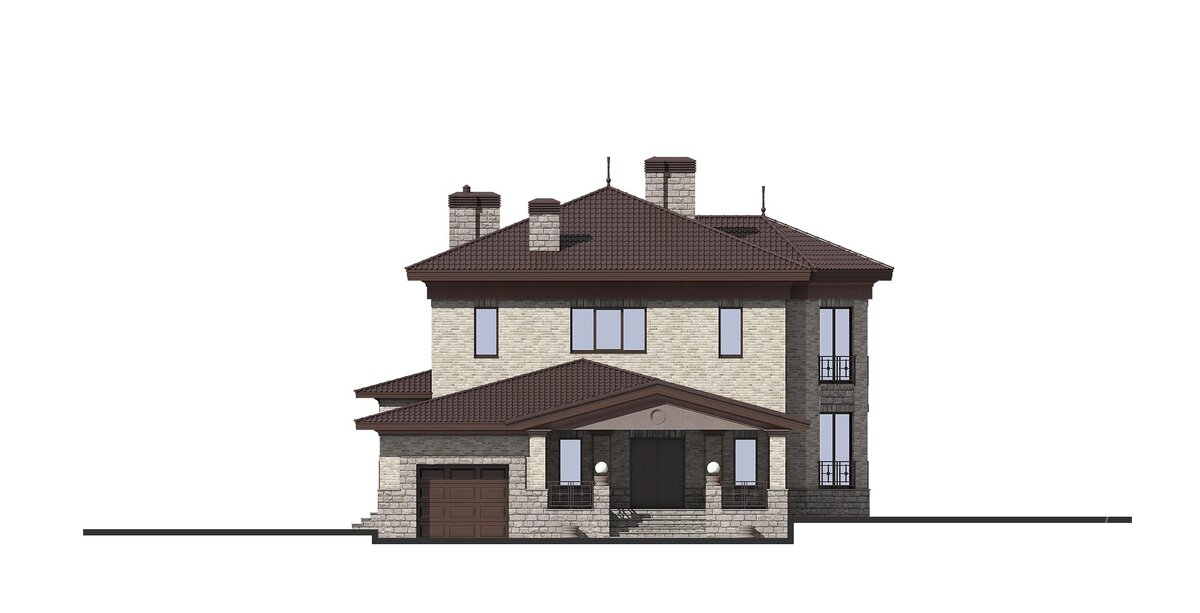 Главный фасад - «Даймонд Хаус» Проект дома - M-362