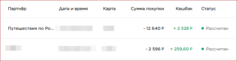 Так выглядит статистика в личном кабинете программы лояльности Мир
