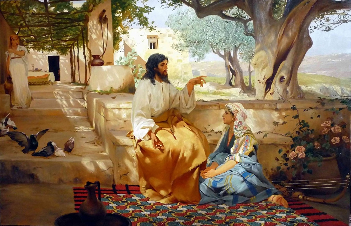 Живопись Семирадский - Христос в доме Марии и Марфы