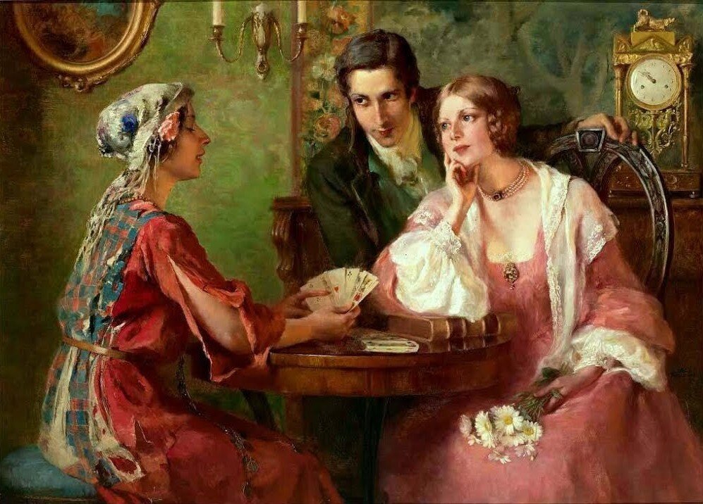 Отолия (Ольга) Крашевская «Гадание», конец ХIХ века