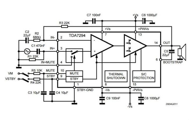 Характеристики усилителя tda7293