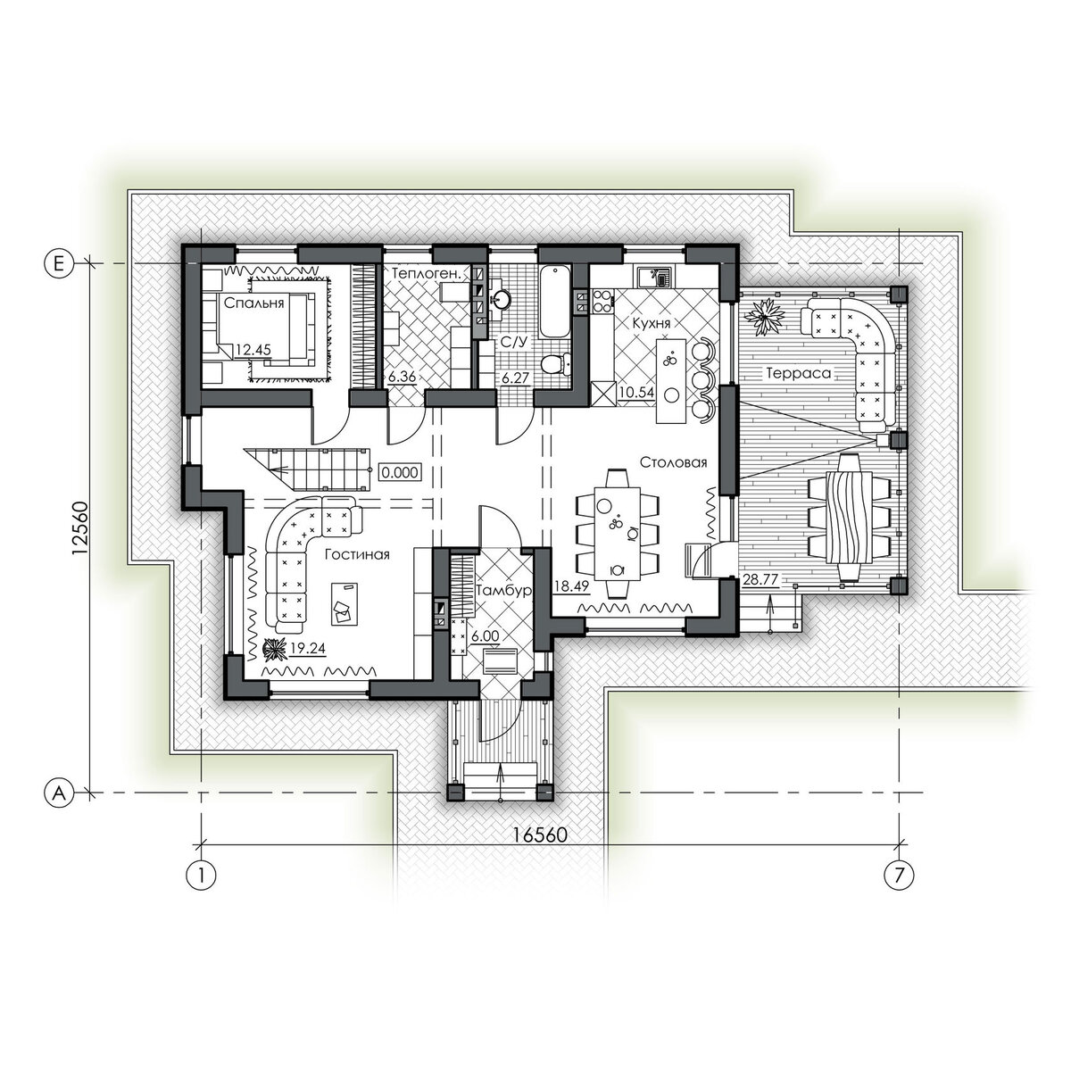 План первого этажа