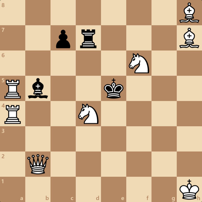 Белые матуют черных в 1 ход