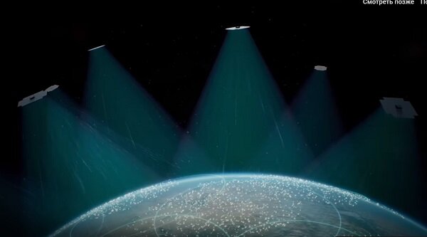 схема работы спутников BlueWalker 3