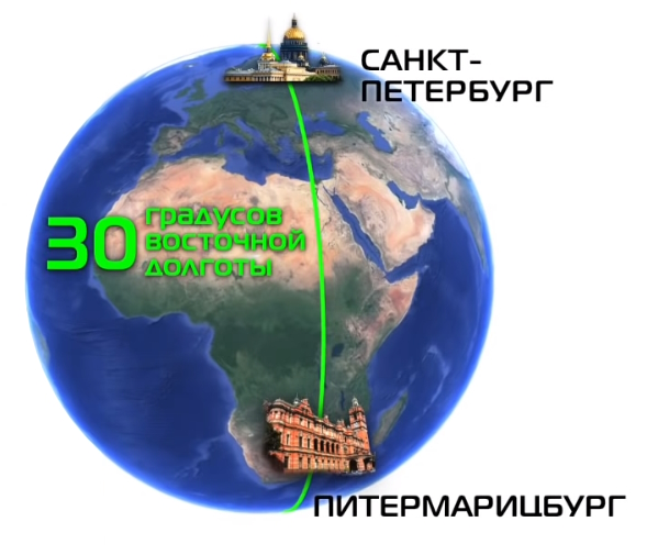 Питер широта и долгота