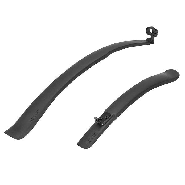 
Название: STG - 02
Комплект пластиковых быстросъемных велосипедных крыльев, для колеса размером от 26 до 28 дюймов. 
Универсальные крепежи для крепления на любом типе велосипеда поставляются в комплекте.
 
