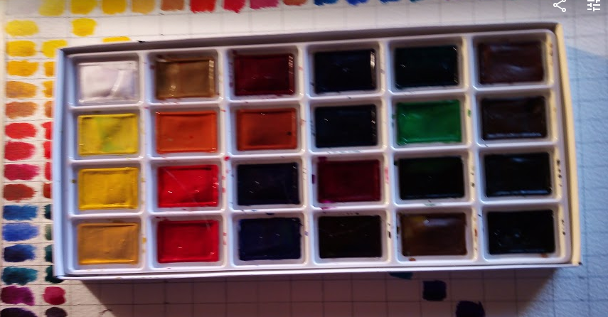 Профессиональные краски "нулевого" уровня "Сонет", Совершенно другие, чем все школьные краски. 